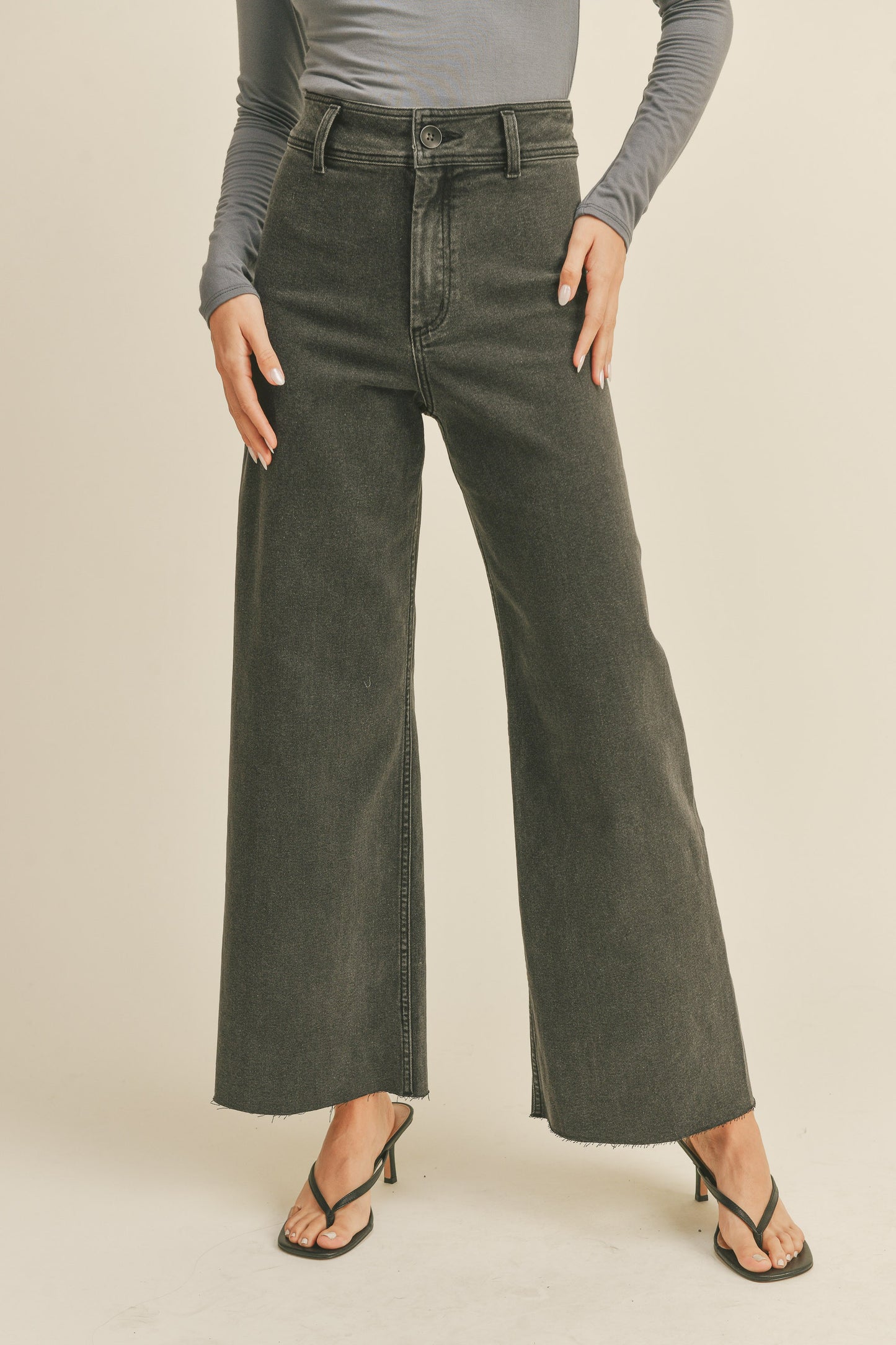 Straight Wide Leg Denim
