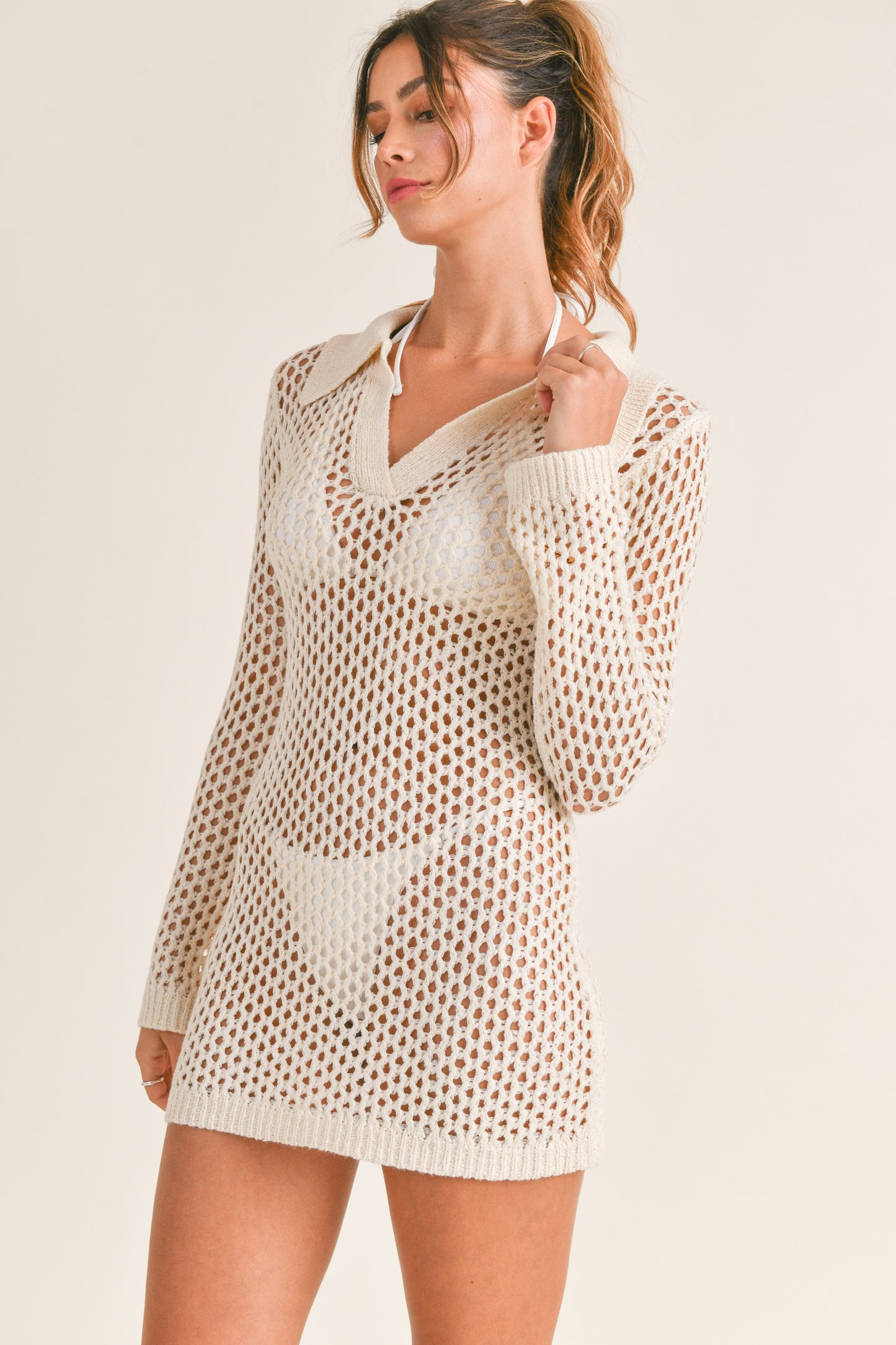 Peyton Collar Crochet Dress