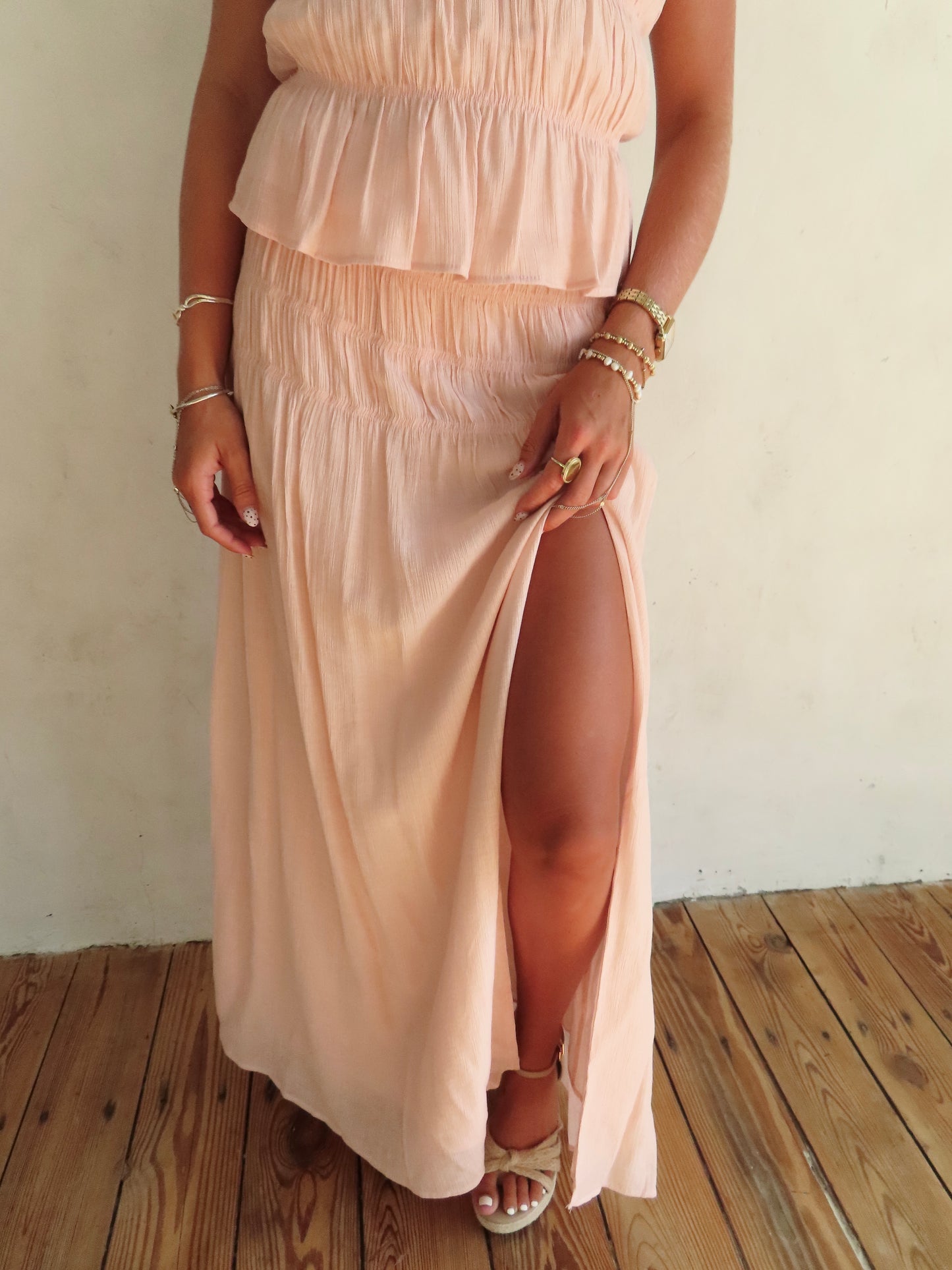 Lola Smocked Maxi Skirt