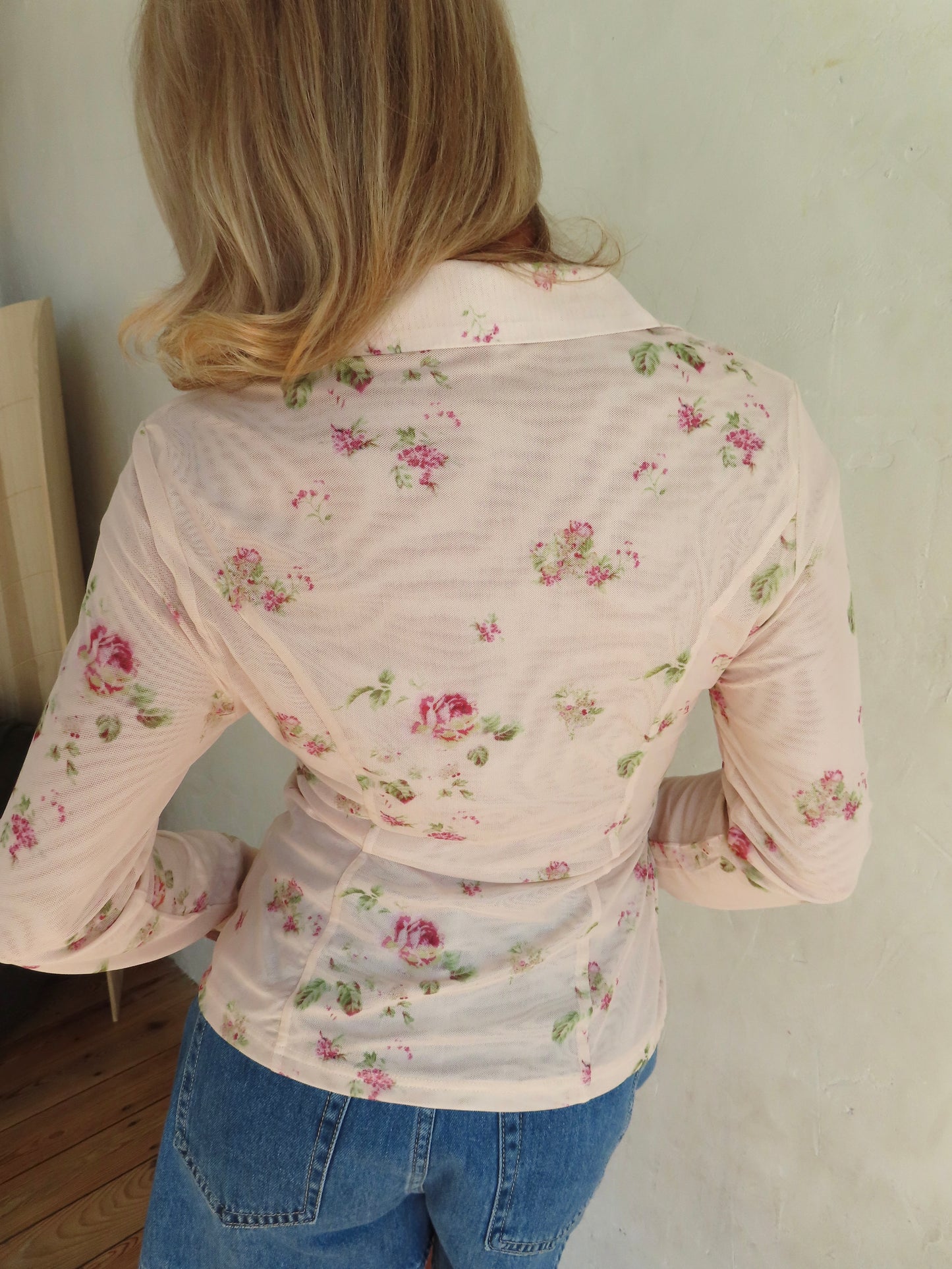 Floral Mesh Top