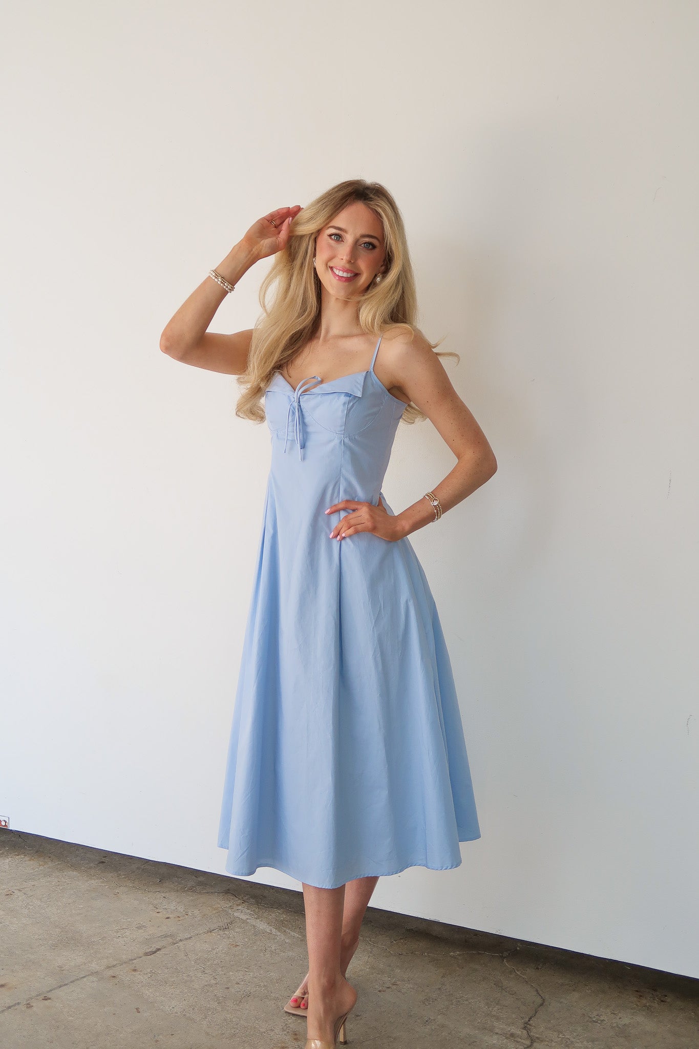 Sara Pleated Midi Dress
