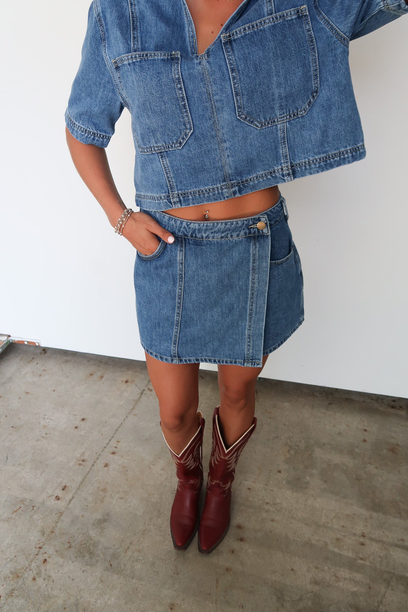 Beth Denim Top