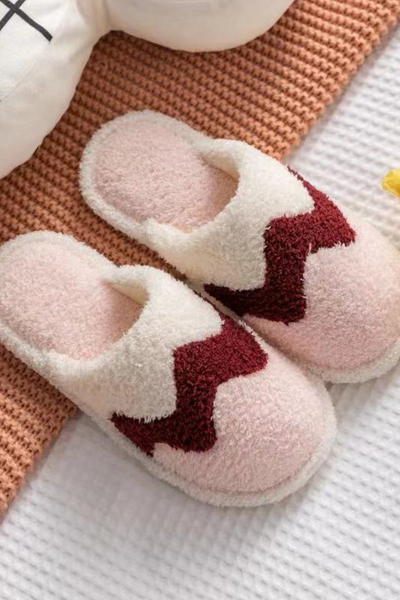 Fuzzy Print Slippers