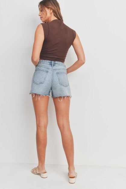 Light Denim A Line Short