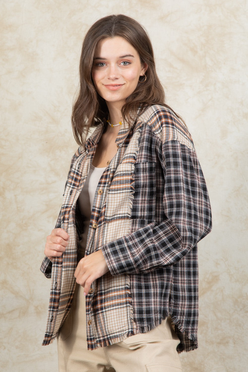 Oversized Flannel Top