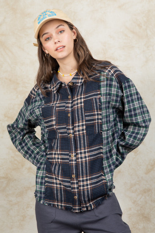 Oversized Flannel Top