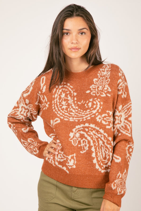 Paisley Sweater Top FINAL SALE