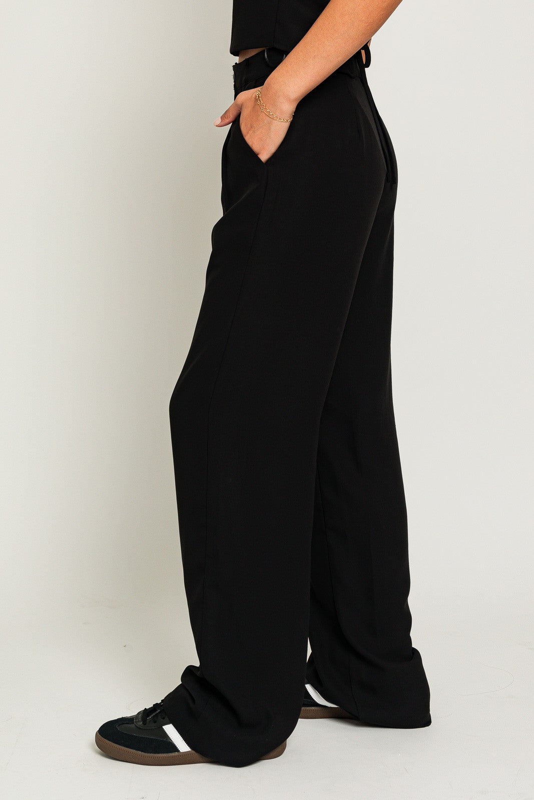 High Waisted Wide Leg Trousers FINAL SALE