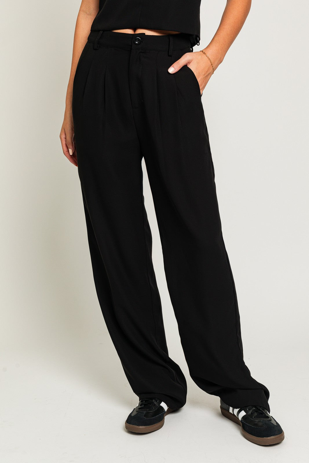 High Waisted Wide Leg Trousers FINAL SALE