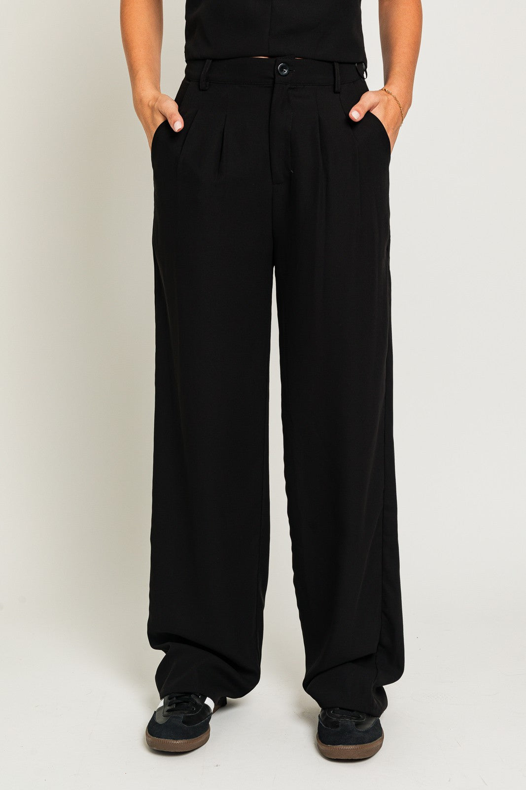 High Waisted Wide Leg Trousers FINAL SALE