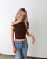 Knit Ribbed Twist Top