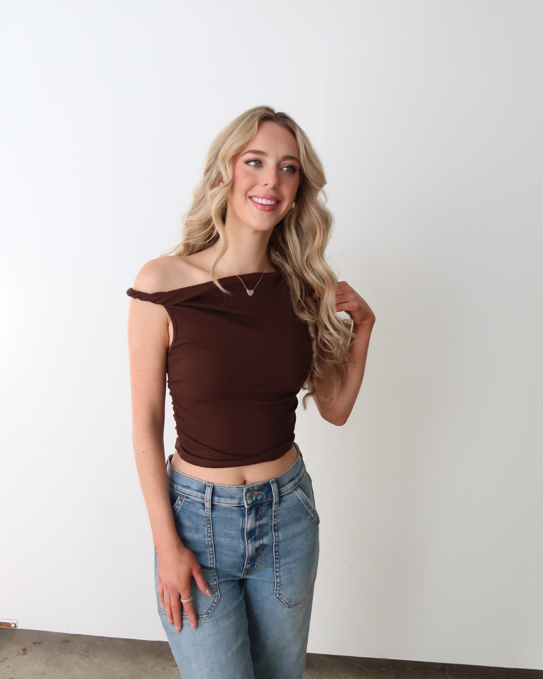 Knit Ribbed Twist Top