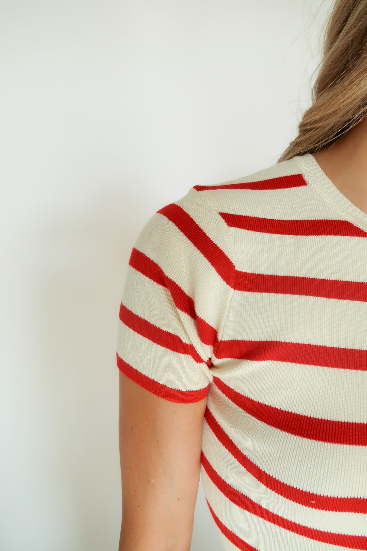 Ruby Striped Cropped Tee