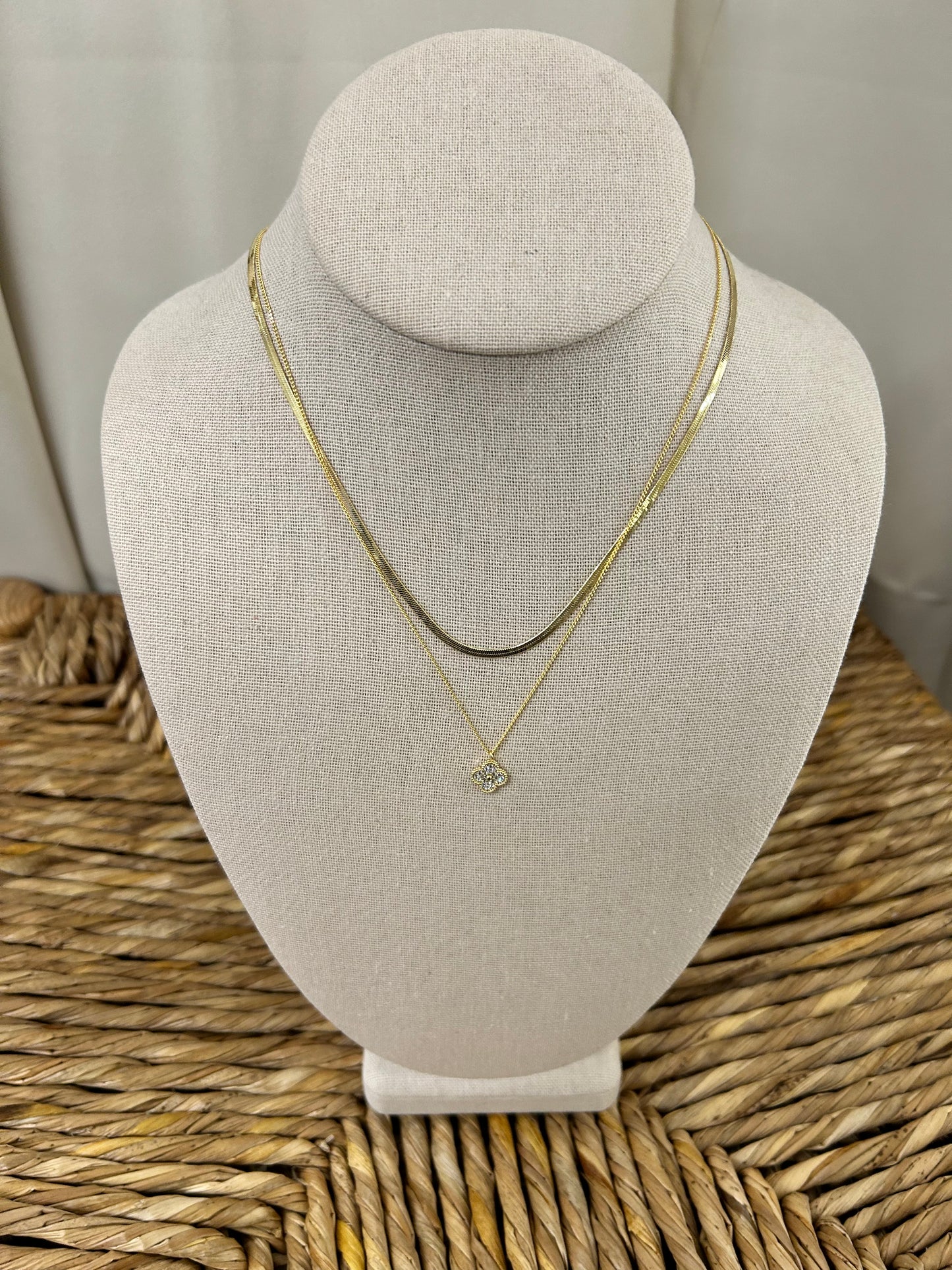 Clover Two Chain Necklace