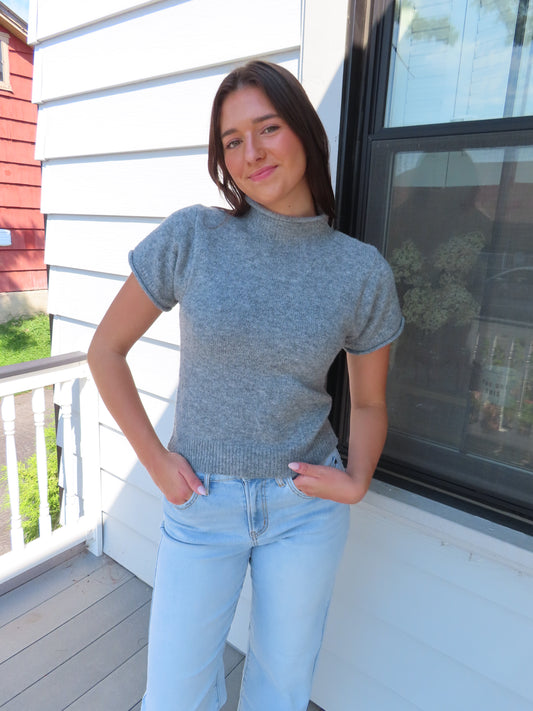 Short Sleeve Knit Top