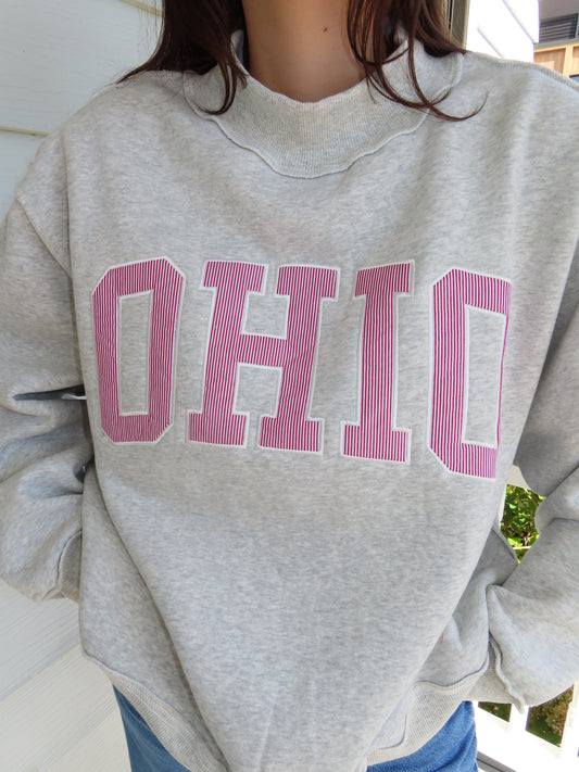 Striped Ohio Mockneck