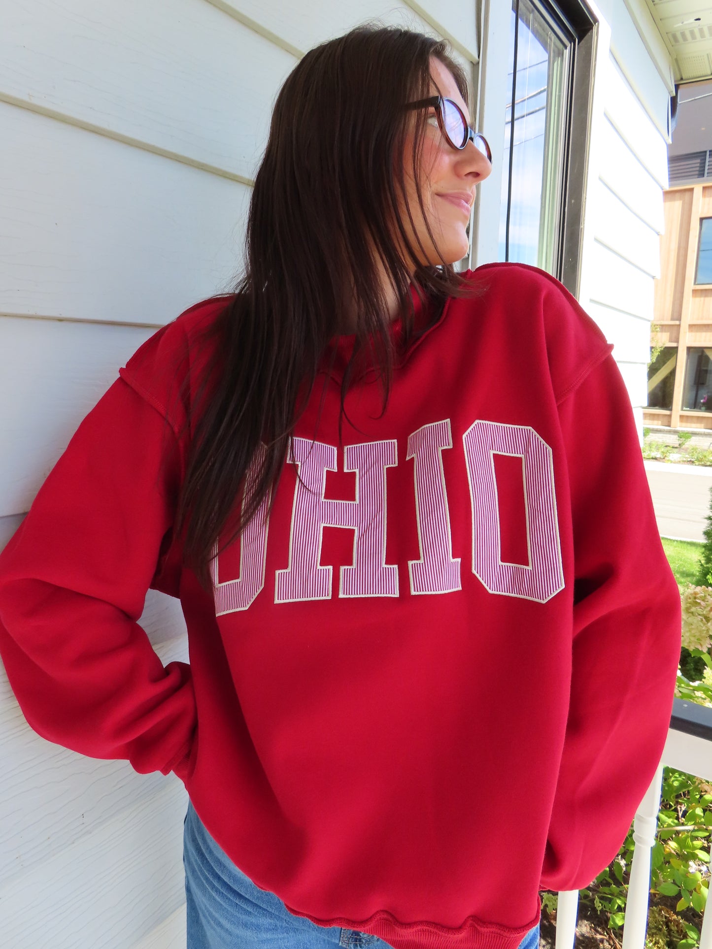 Striped Ohio Mockneck