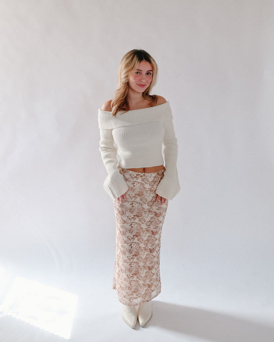 Gold Rose Mesh Skirt