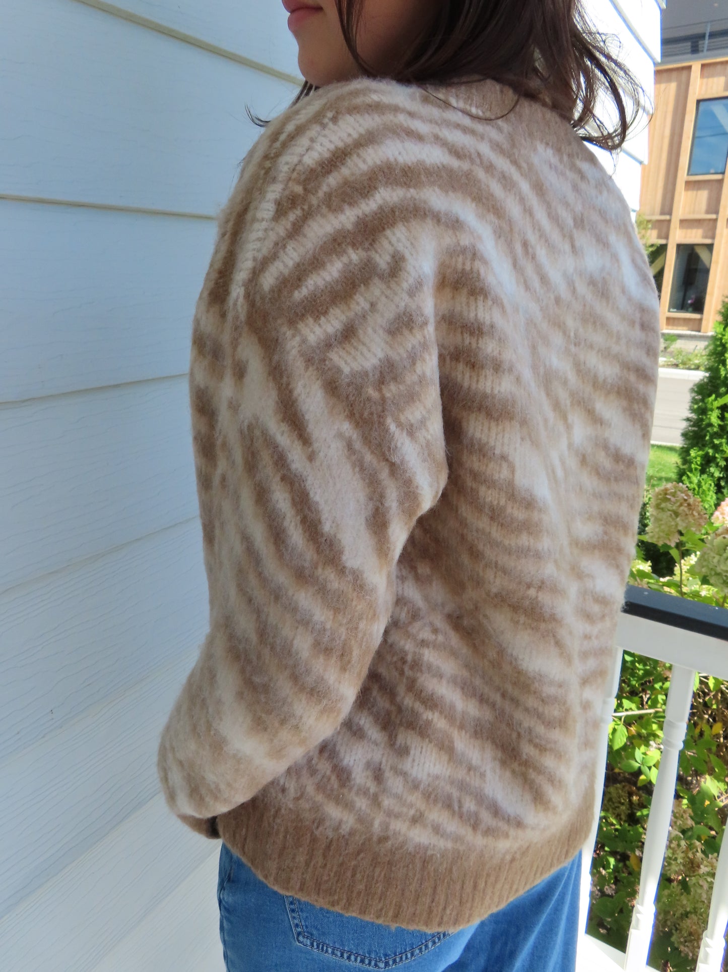 Zebra Brushed Sweater