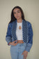 Paisley Print Reversible Crop Jacket