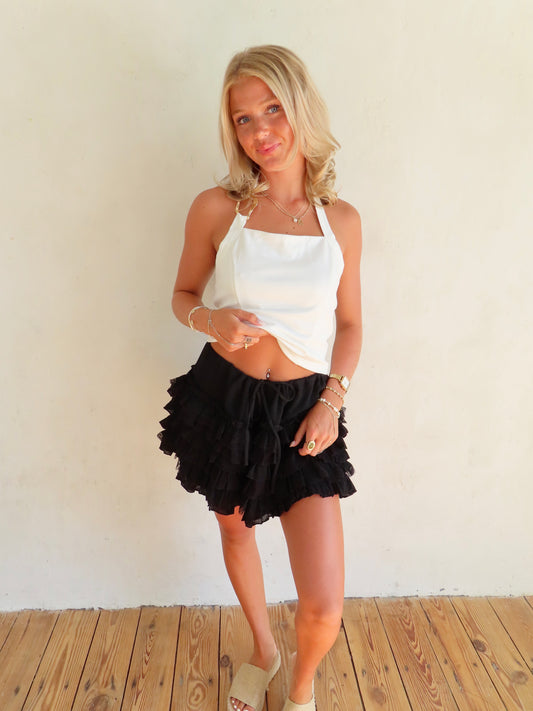 Ruffle Tiered Mini Skirt