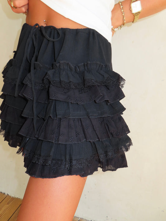 Ruffle Tiered Mini Skirt