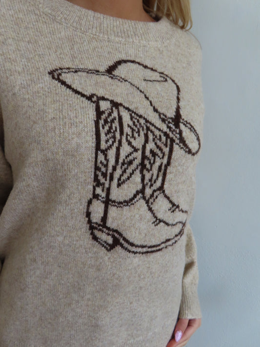Cowboy Boot Sweater