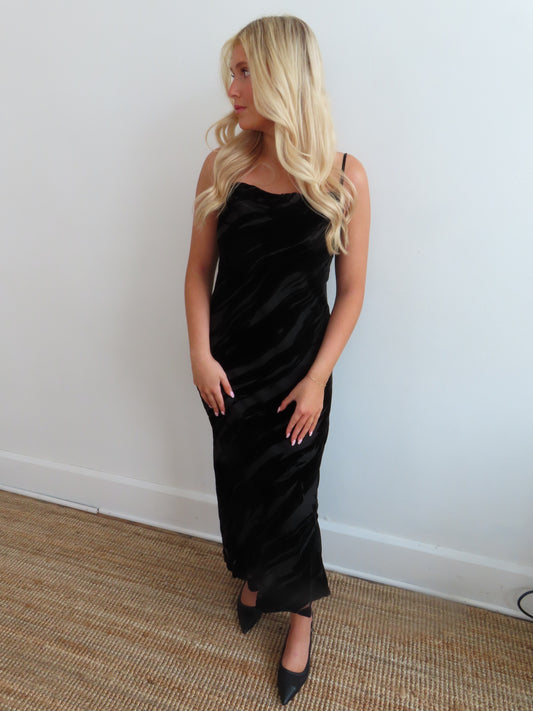 Textured Fabric Midi Dress