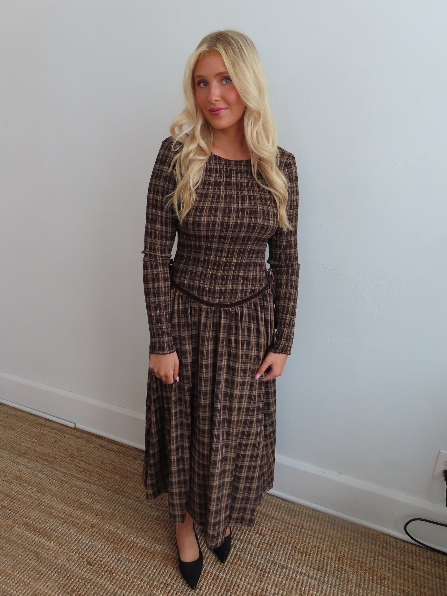 Plaid Midi Dress