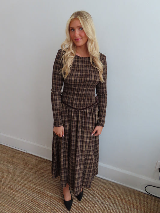 Plaid Midi Dress