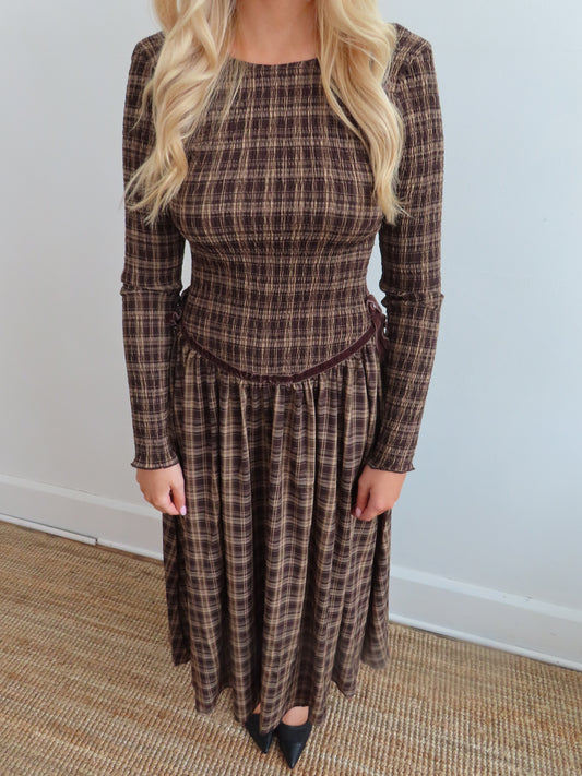 Plaid Midi Dress