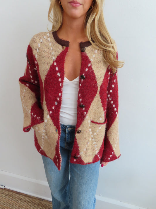 Plaid Cardigan