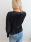 Rhinestone Button Cardigan