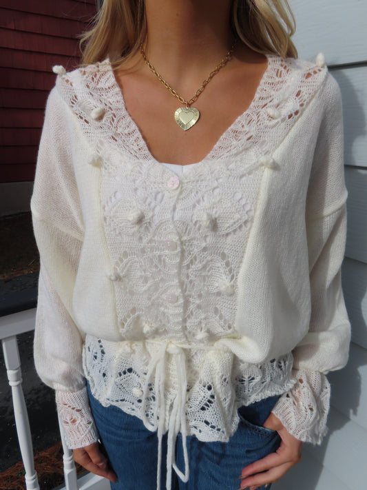 Crochet Lace Knit Top