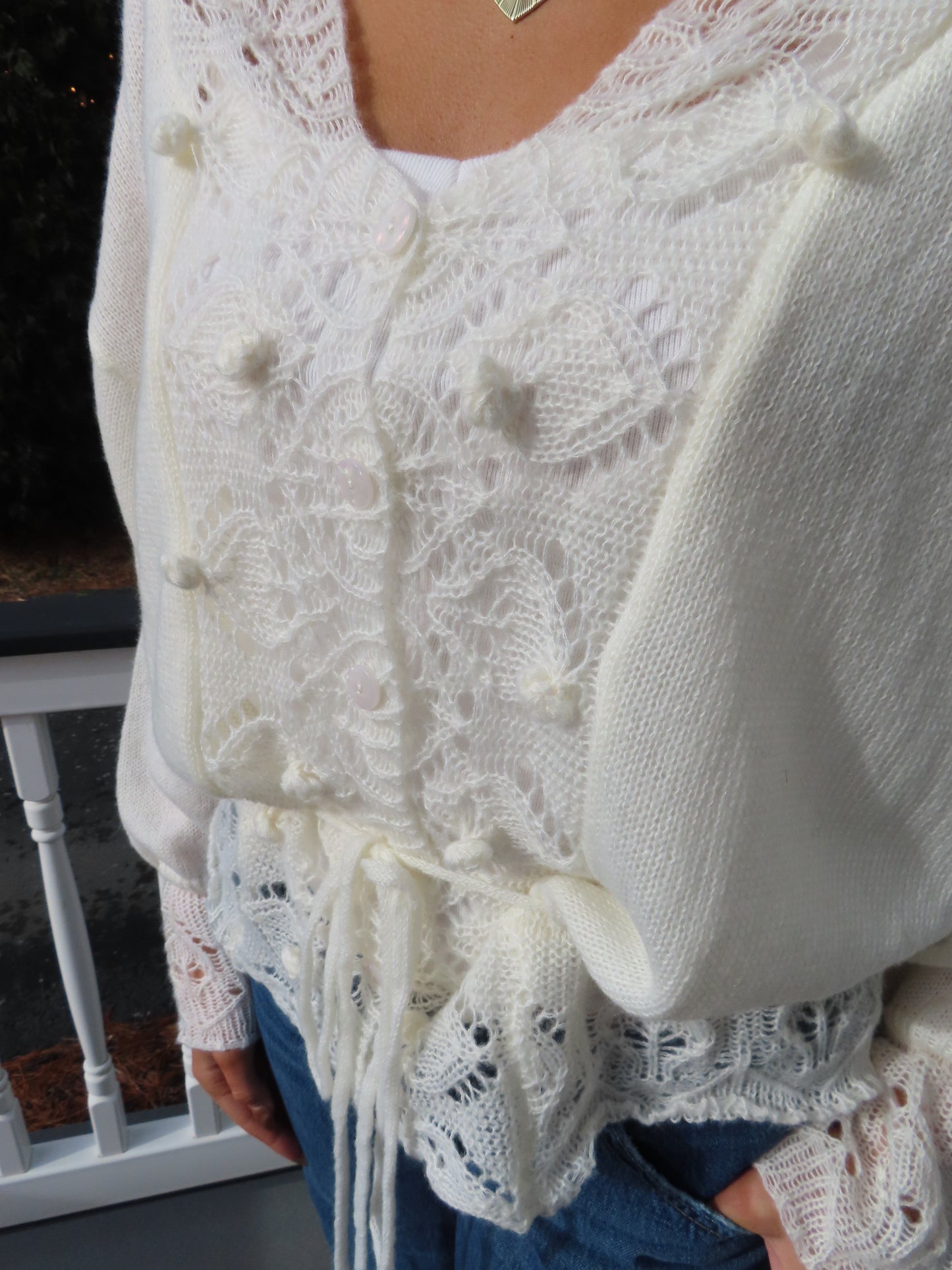 Crochet Lace Knit Top