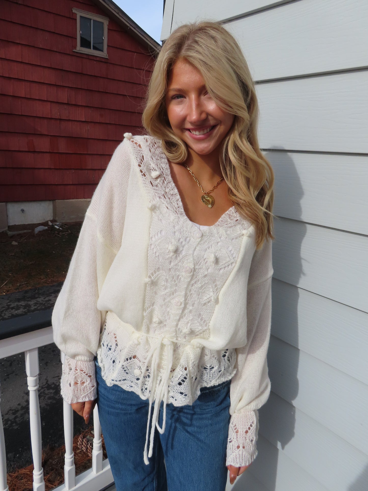 Crochet Lace Knit Top