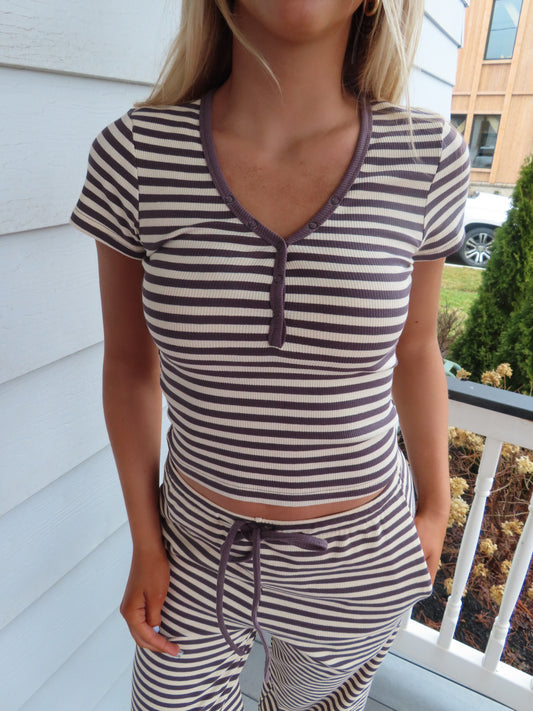 Bailey Stripe Snap Tee