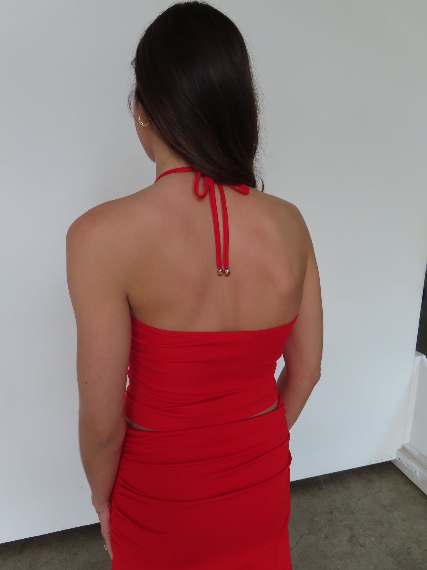 Crystal Halter Tie Top