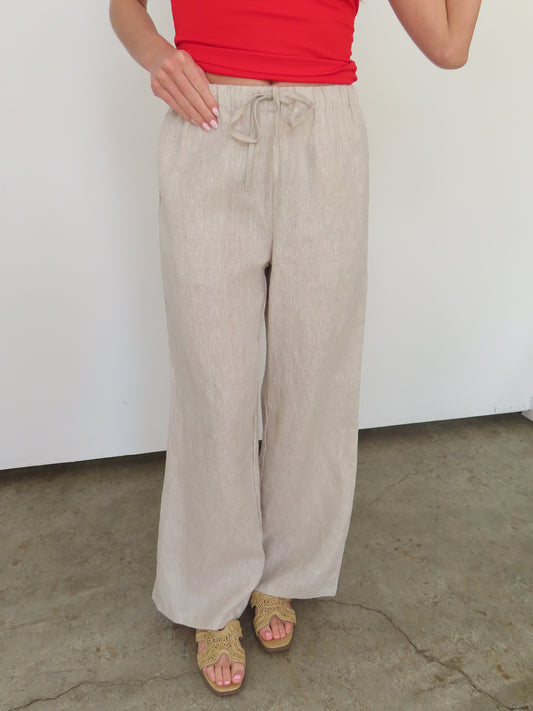 Wide Leg Linen Pants