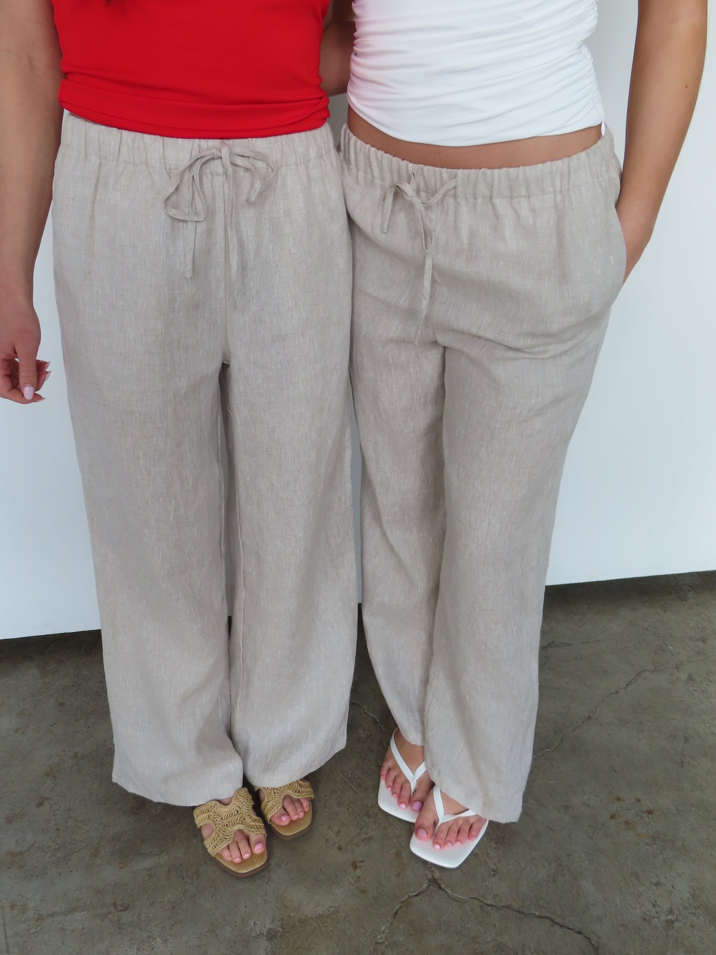 Wide Leg Linen Pants