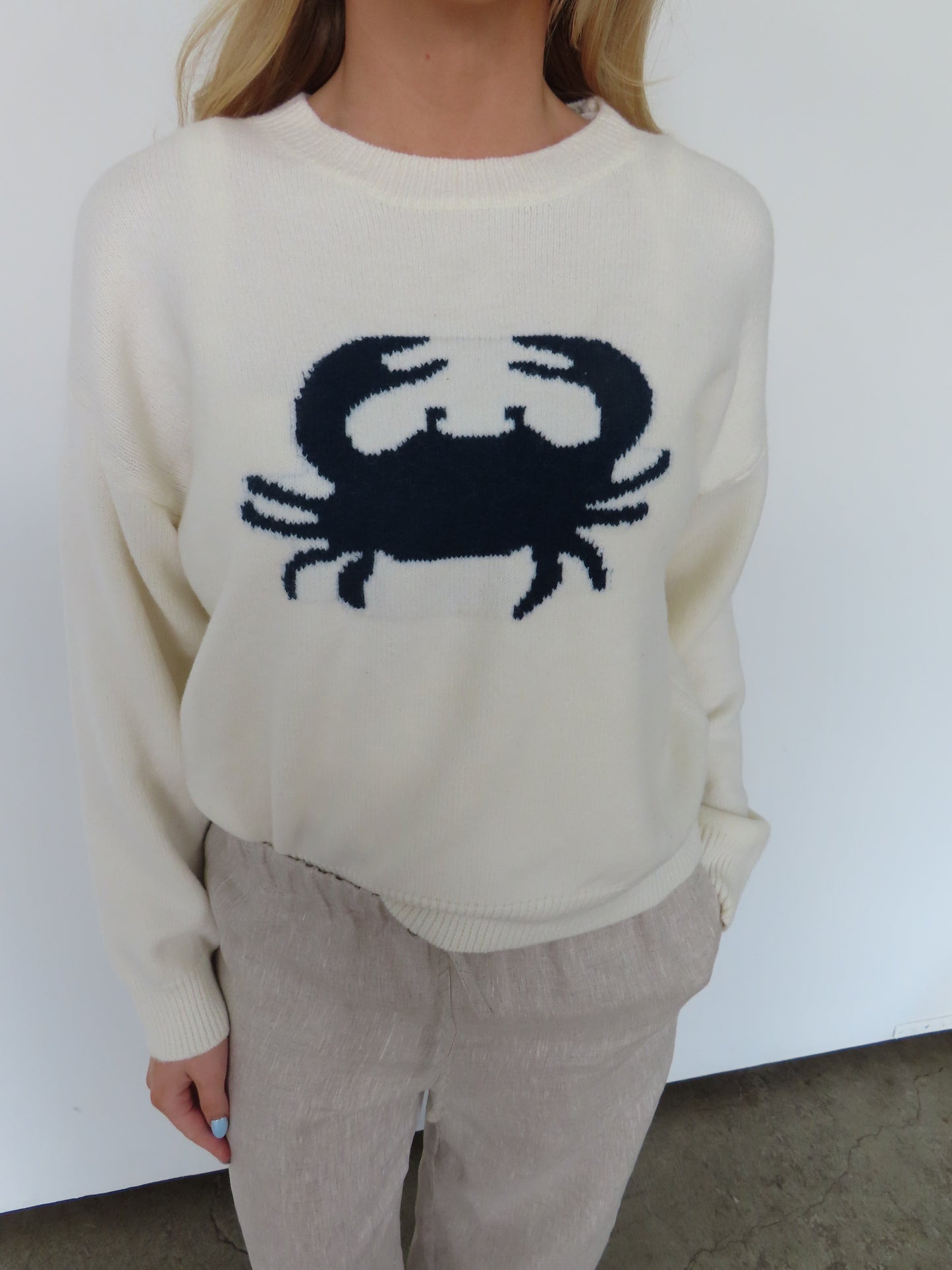 Crab Relaxed Knit Sweater