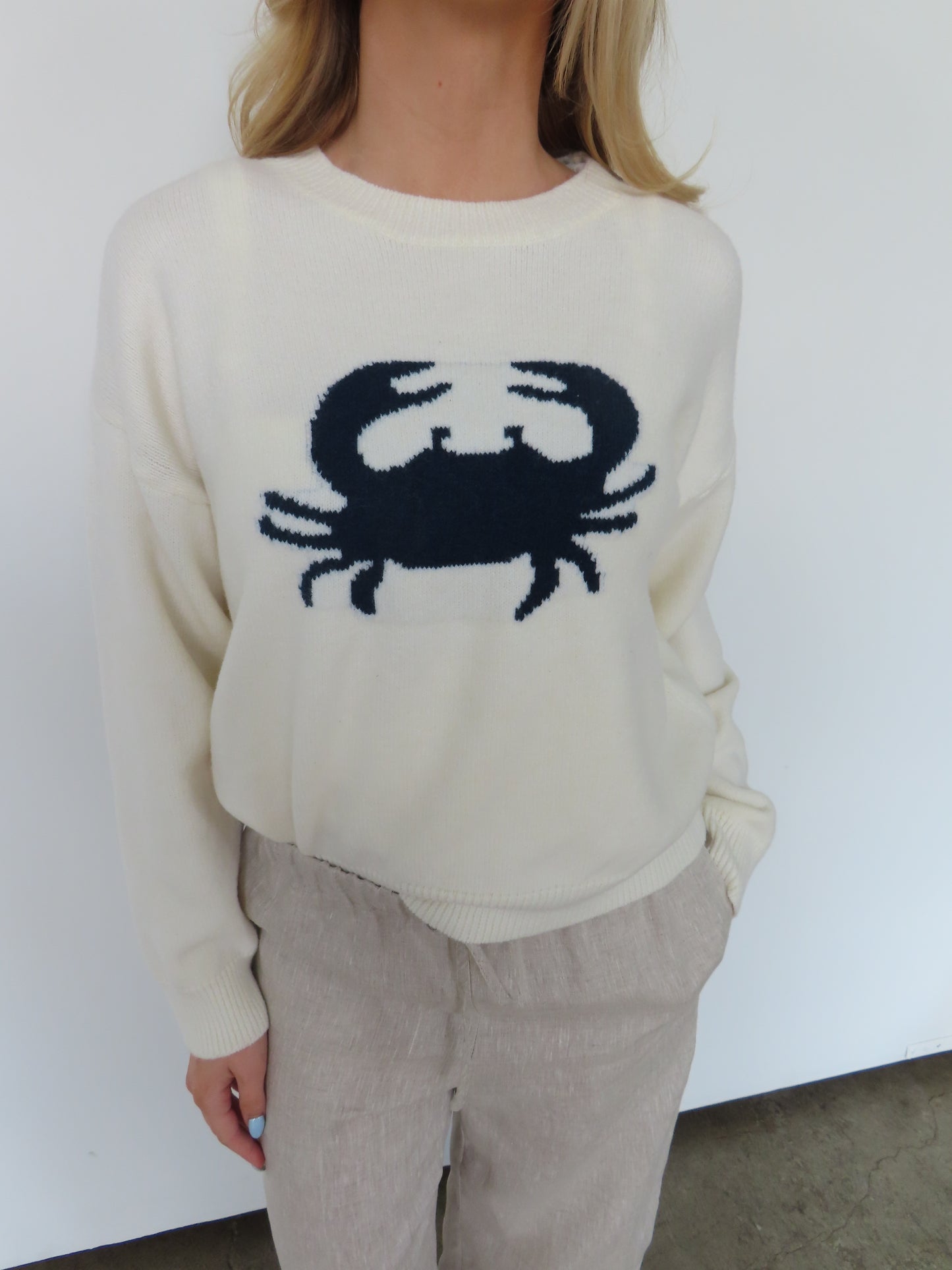 Crab Relaxed Knit Sweater