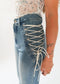 Lace up Denim