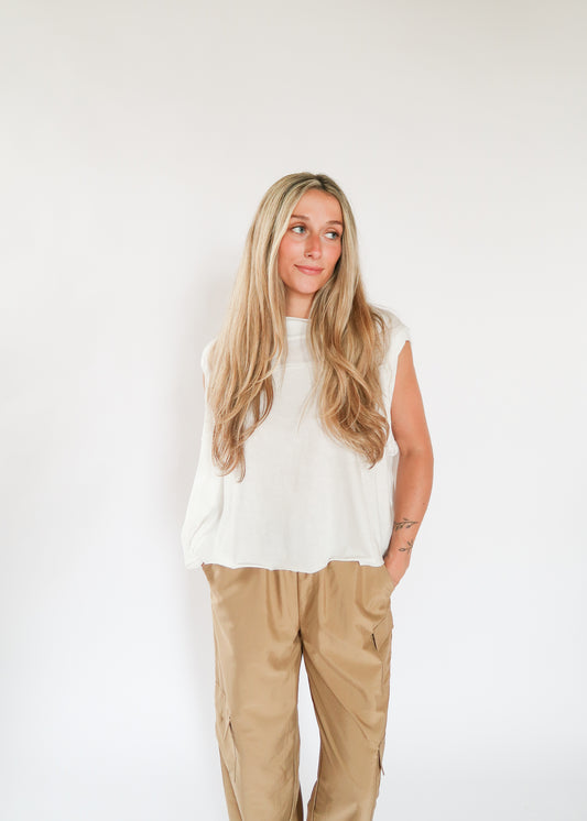 Jersey Mock Neck Top