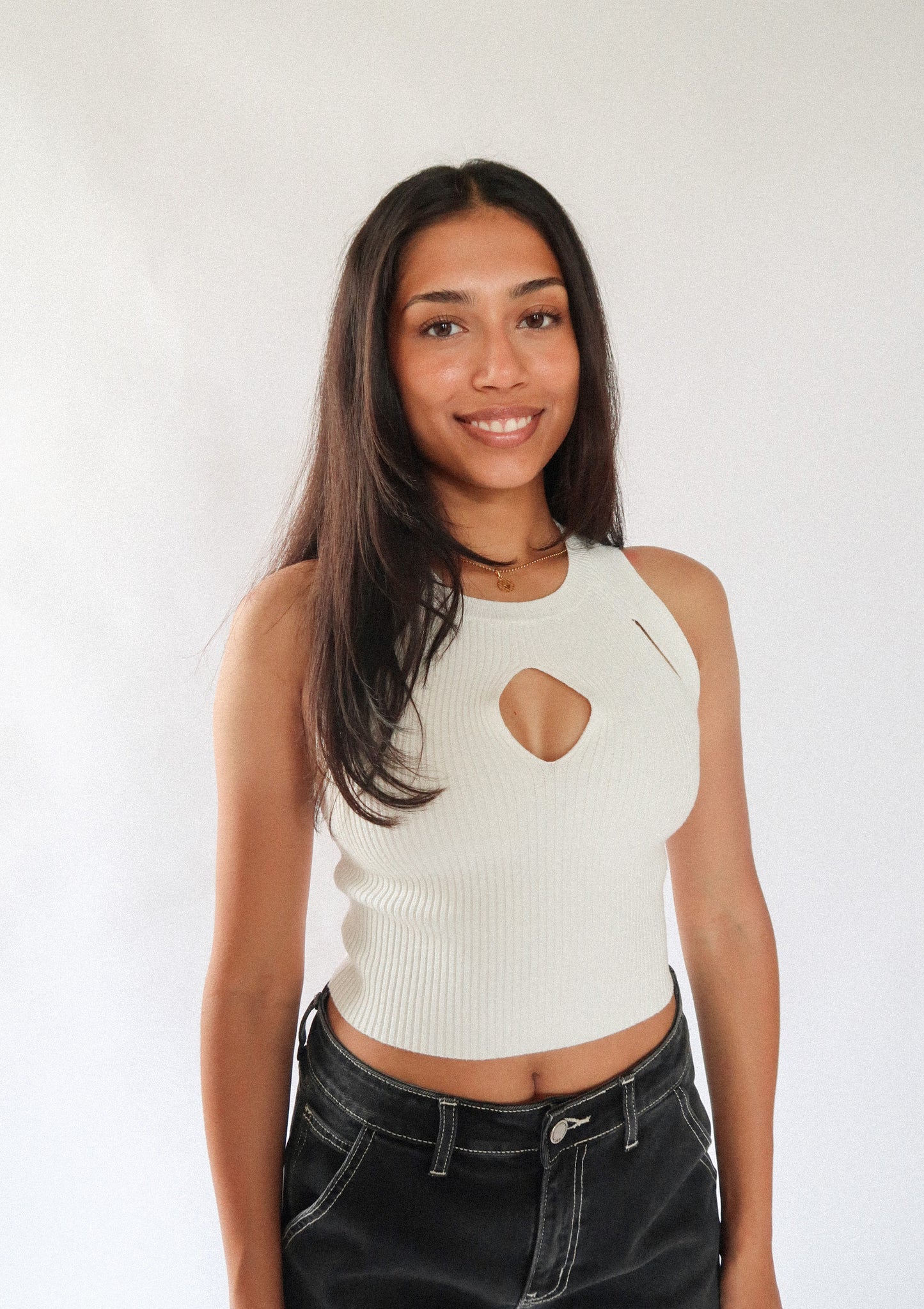 Leah Cut Out Knit Top