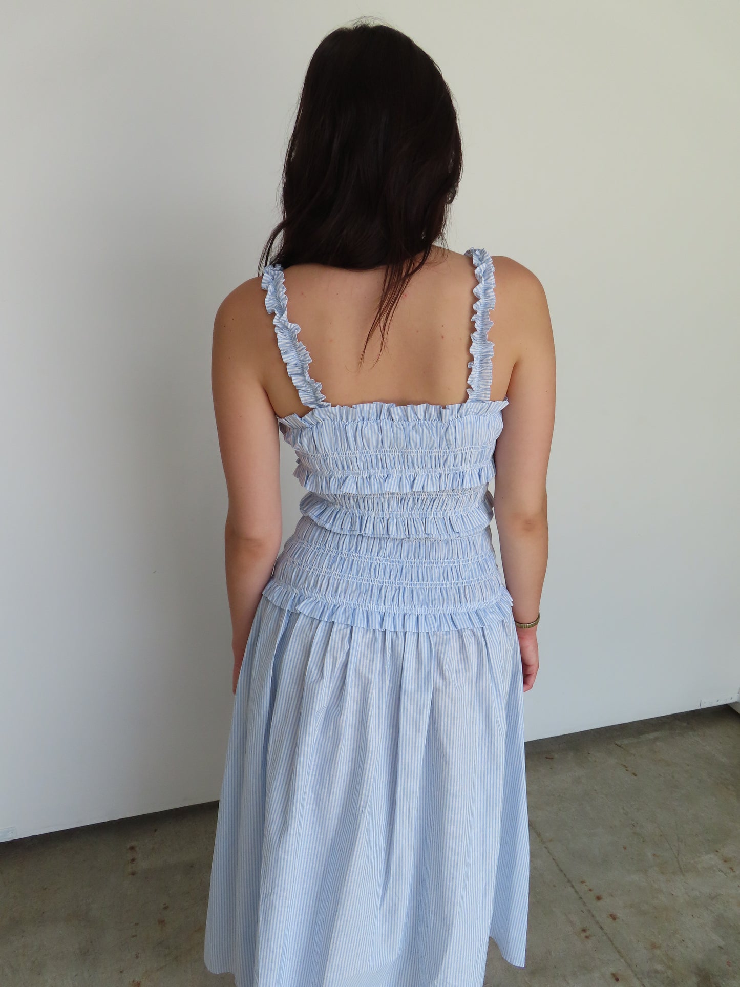 Striped Smocked Dress