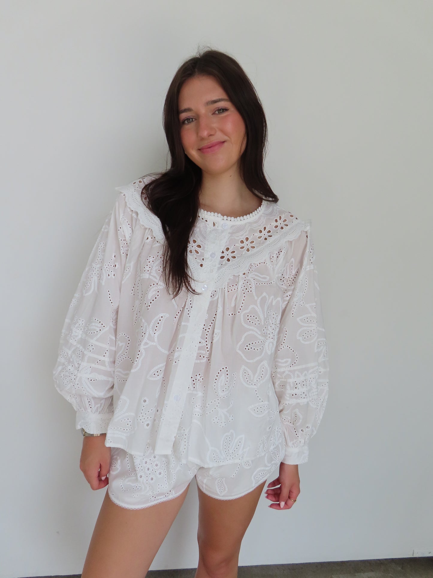 Julia Eyelet Top