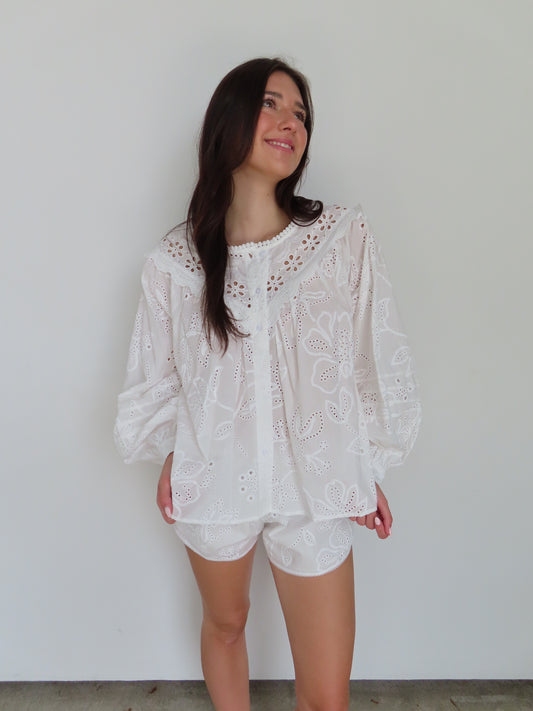 Julia Eyelet Top