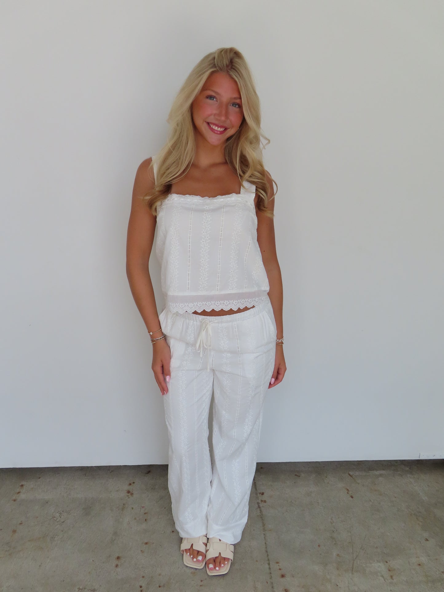 Sarah Broderie Pants