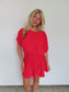 Boat Neck Mini Dress